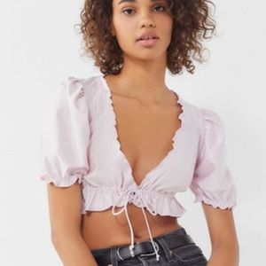 Out From Under Cropped Blouse